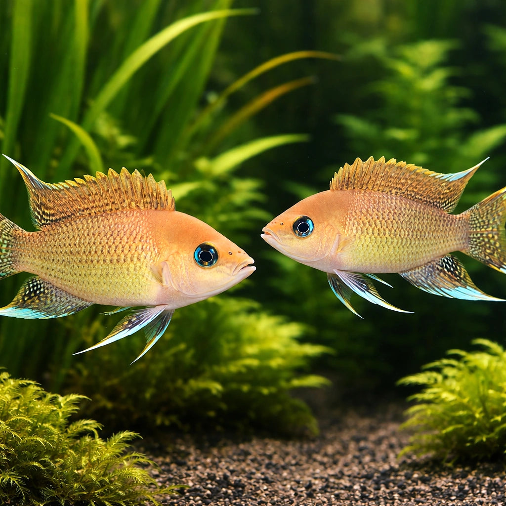 Lamprologus crassus 3,5 - — tropical fish for sale UK — AI pair planted view