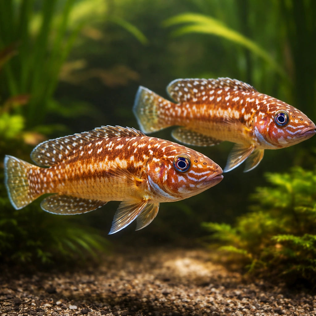 Lamprologus nkambae 4,5 - 5, — tropical fish for sale UK — AI pair planted view