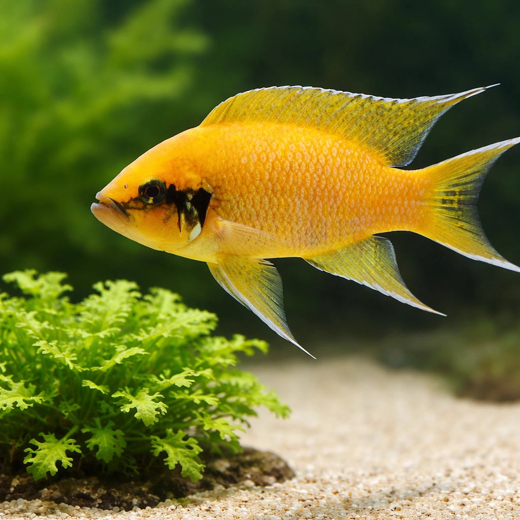 Lamprologus pulcher 4 - 5, — tropical fish for sale UK — AI scale plant view