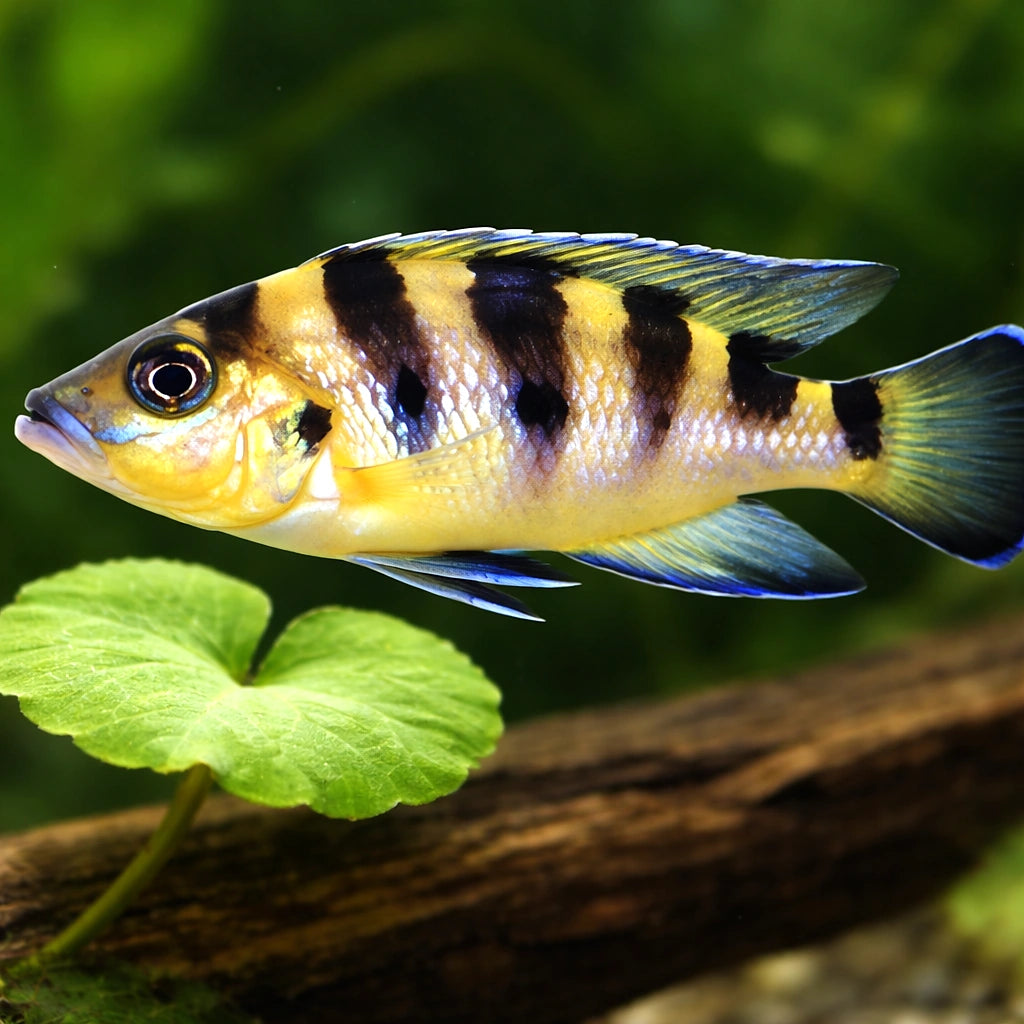 Lamprologus sexfasciatus 4 - — tropical fish for sale UK — AI scale plant view