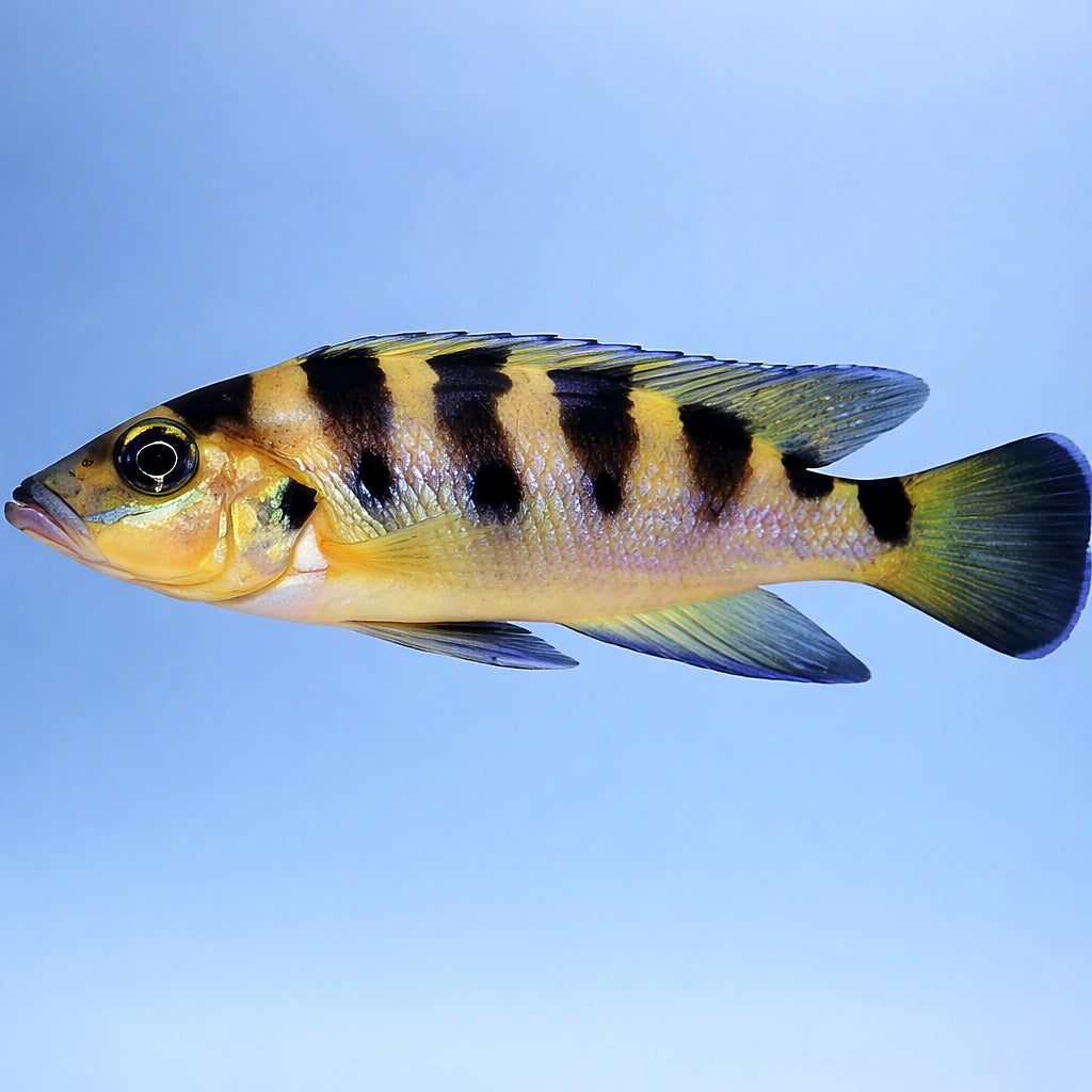 Lamprologus sexfasciatus 4 - — tropical fish for sale UK — AI side clean view