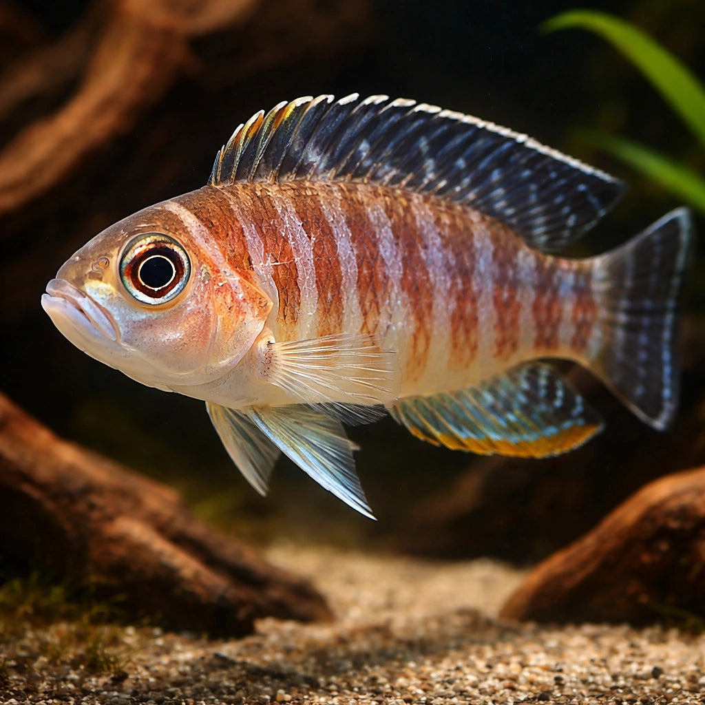 Lamprologus similis 2,5 - — tropical fish for sale UK — AI hero driftwood view