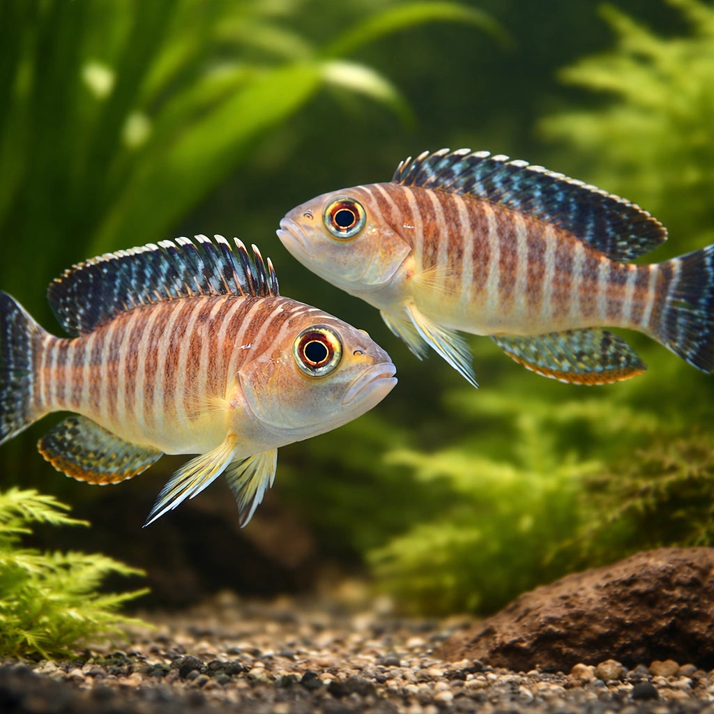 Lamprologus similis 2,5 - — tropical fish for sale UK — AI pair planted view