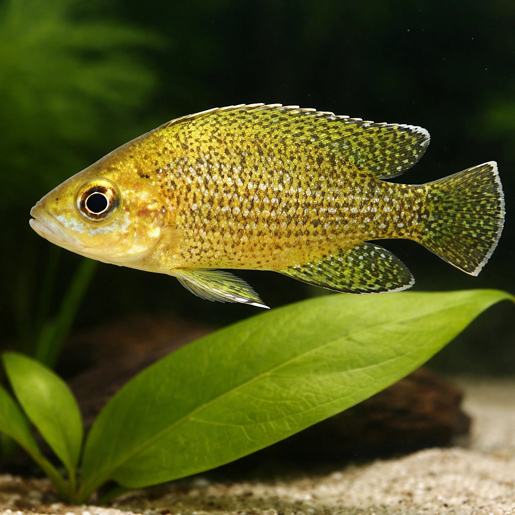 Lamprologus toae 4 - 5, — tropical fish for sale UK — AI scale plant view