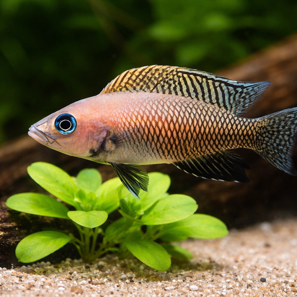 Lamprologus walteri 4 - 4, — tropical fish for sale UK — AI scale plant view