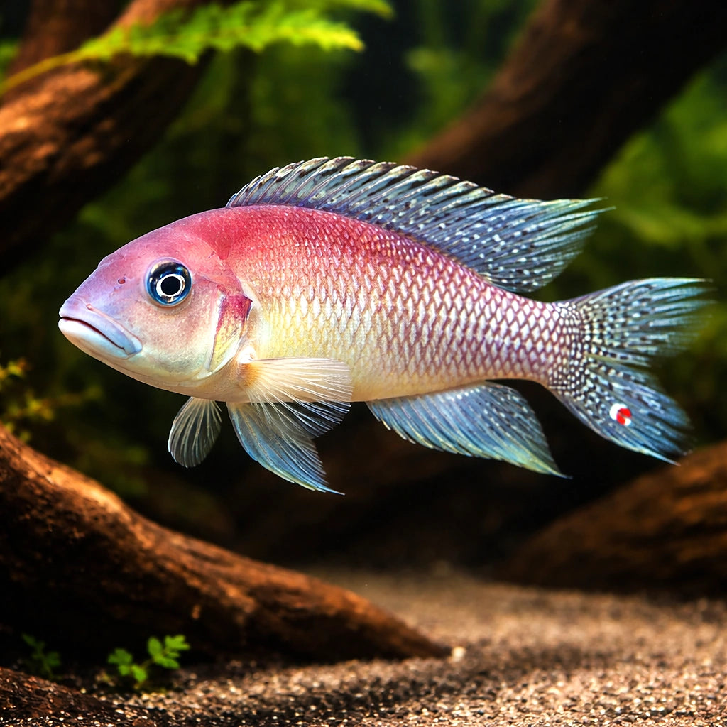 Lamprologus werneri 3,5 - 4, — tropical fish for sale UK — AI hero driftwood view