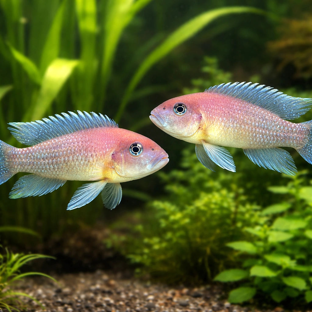Lamprologus werneri 3,5 - 4, — tropical fish for sale UK — AI pair planted view