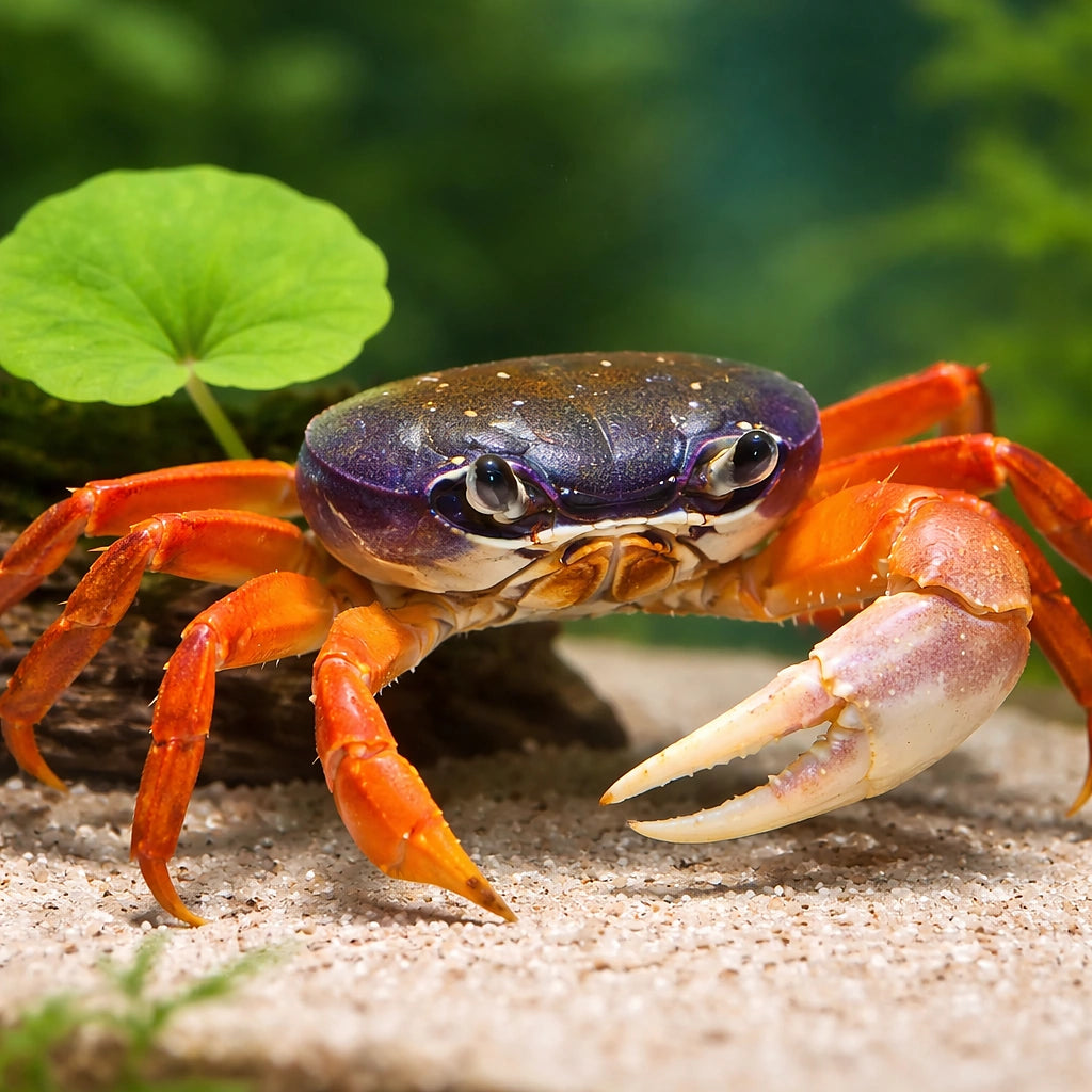 Land Crab, rainbow crab, moon crab, Patriot crab — tropical fish for sale UK — AI scale plant view