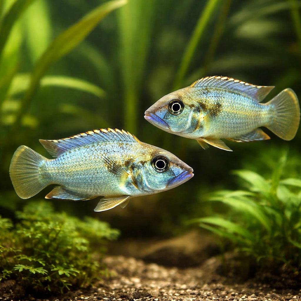 Lemaire's Lamprologus — tropical fish for sale UK — AI pair planted view