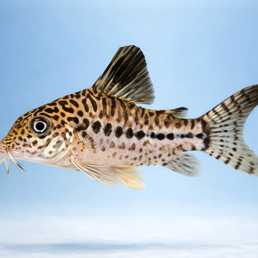 Leopard catfish — tropical fish for sale UK — AI side clean view