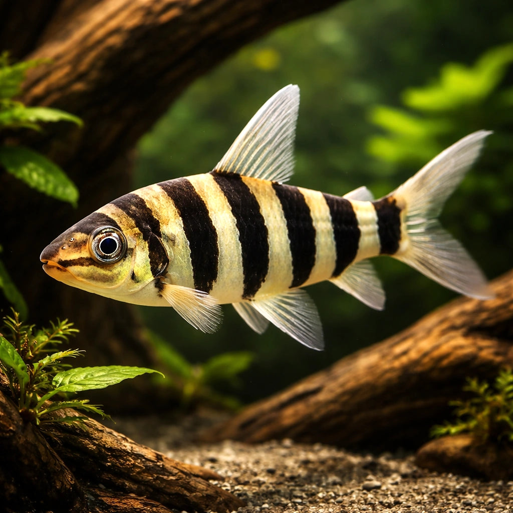 Leporinus affinis 3 - — tropical fish for sale UK — AI hero driftwood view