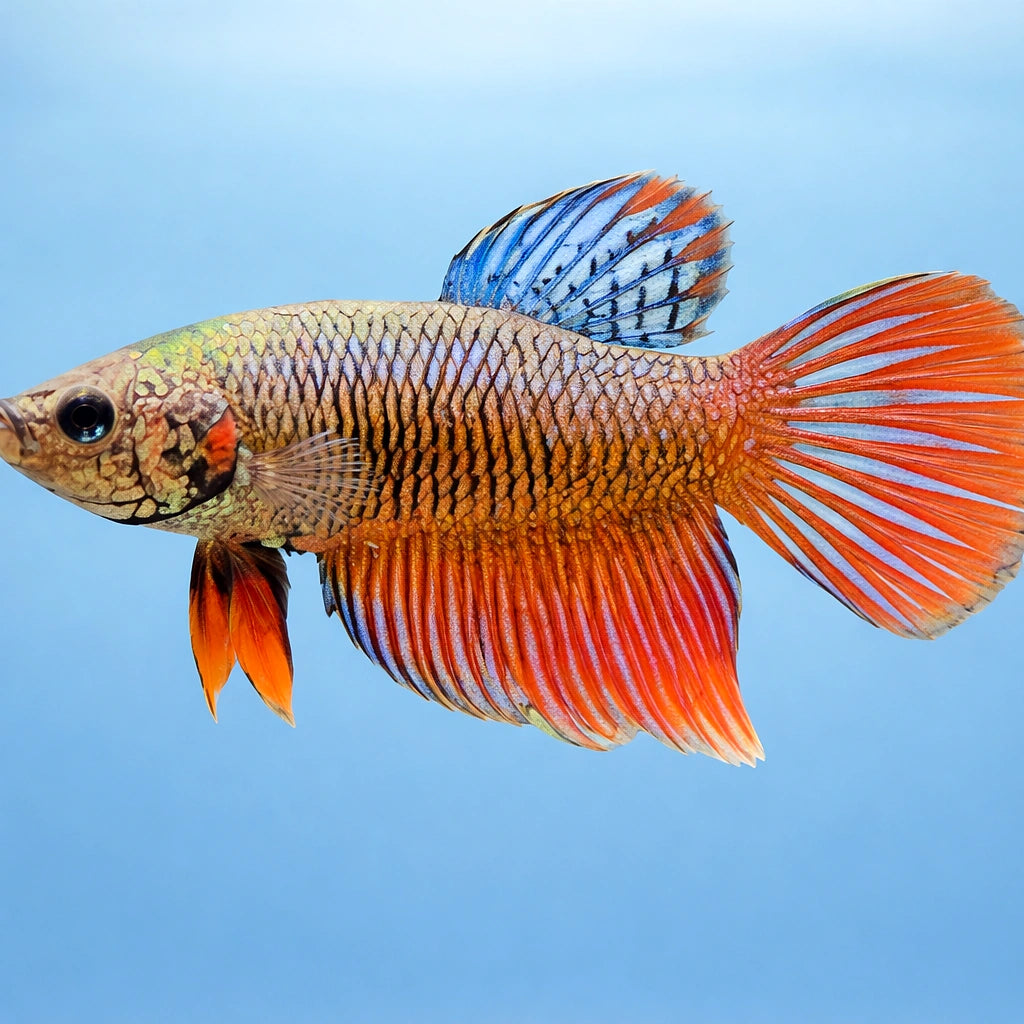 Libby Betta, Split-Tailed Betta — tropical fish for sale UK — AI side clean view