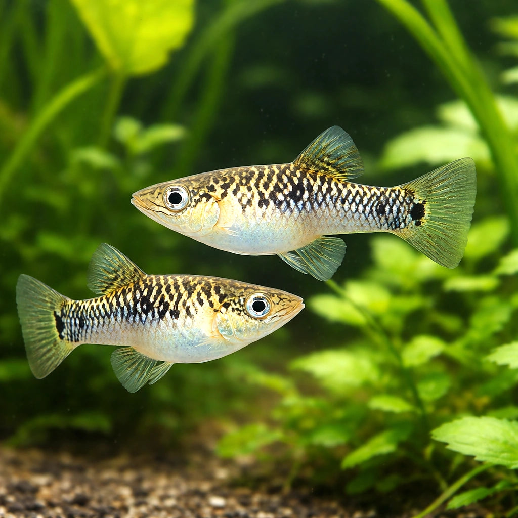 Limia vittata wild 3 - — tropical fish for sale UK — AI pair planted view