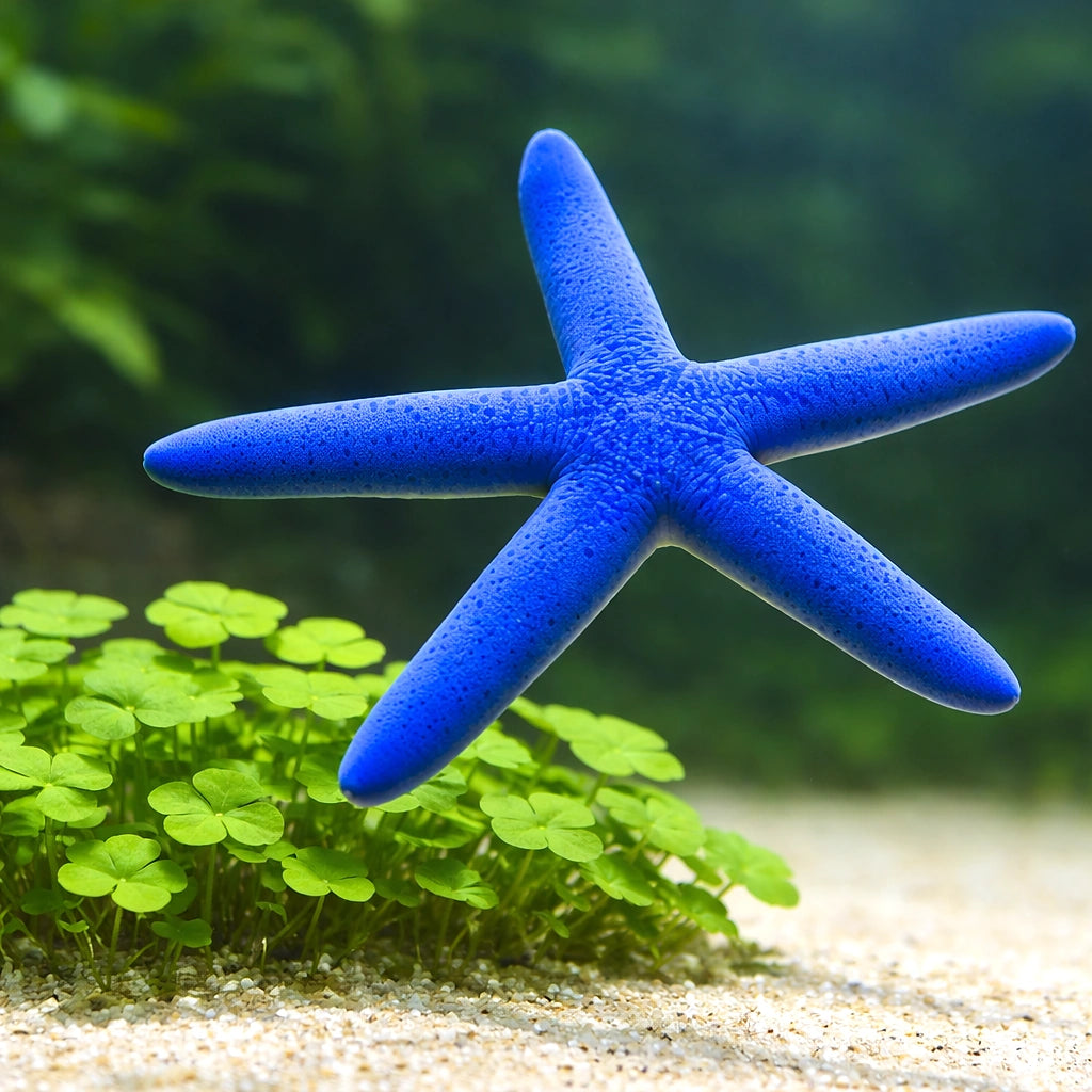 Linckia Laevigata Blue Starfish for UK Aquariums — tropical fish for sale UK — AI scale plant view
