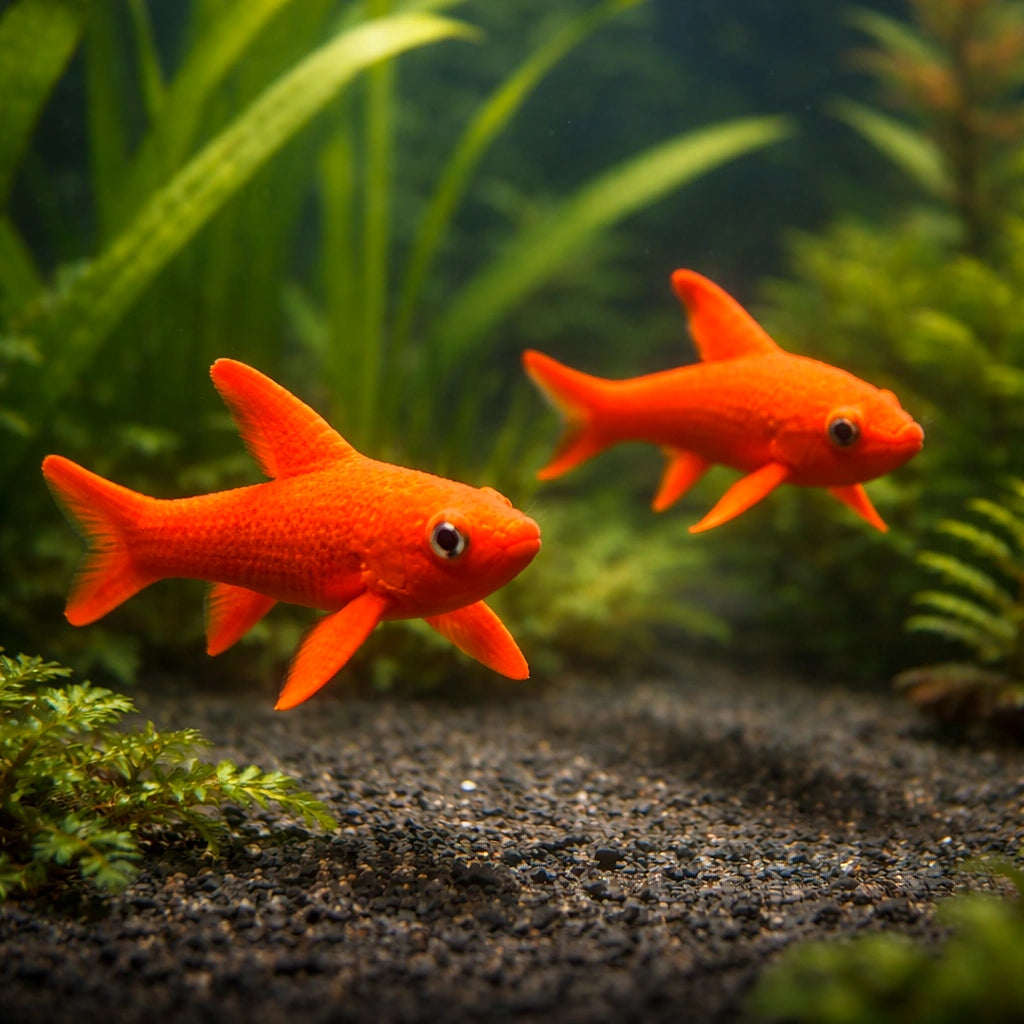 Linckia laevigata - Red/orange — tropical fish for sale UK — AI pair planted view