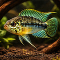 Linke's Dwarf Cichlid — tropical fish for sale UK — AI hero driftwood view