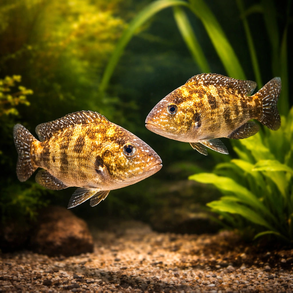 Linn's Haplochromis, Elepha — tropical fish for sale UK — AI pair planted view