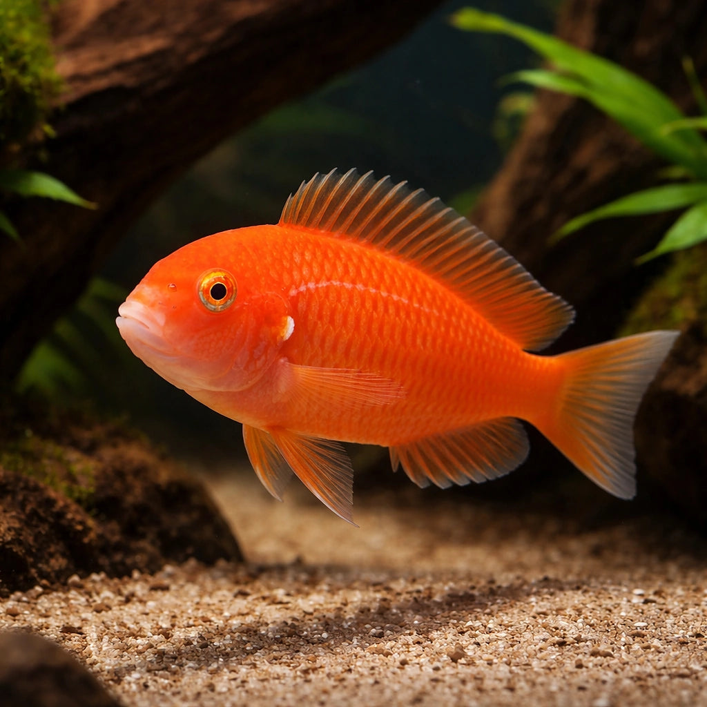 Chipimbi Albino Blunthead Cichlid - UK (Tropheus moorii) — Rare Chipimbi Albino Blunthead Cichlid for sale, a striking…