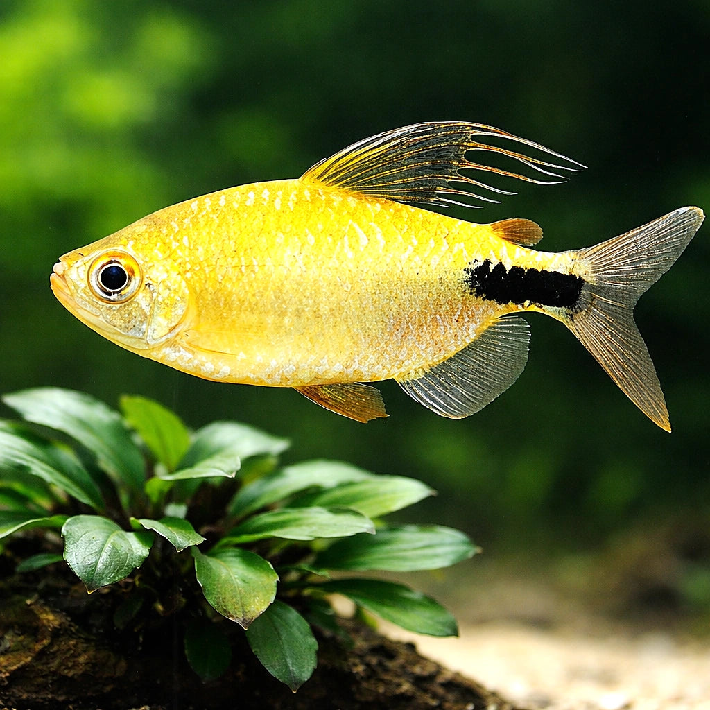 Long-Finned African Tetra, — tropical fish for sale UK — AI scale plant view