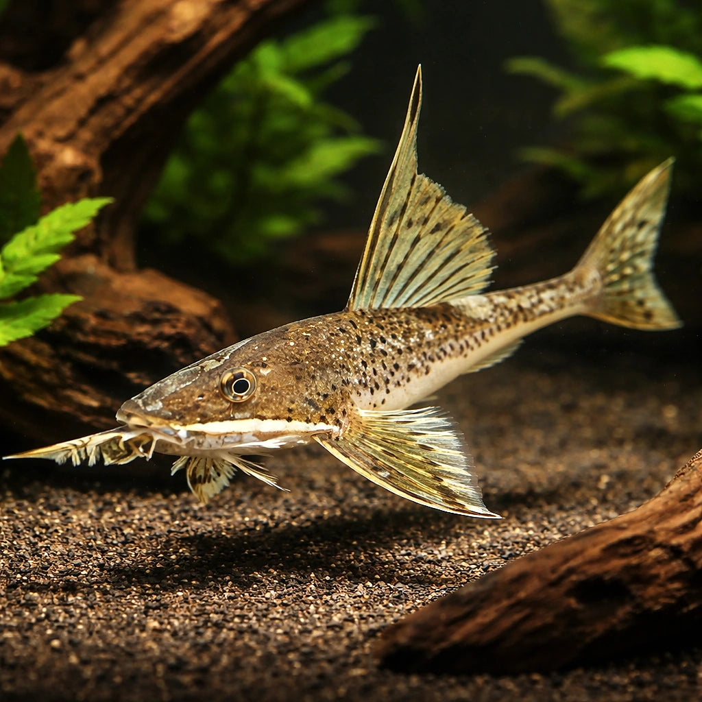 Loricaria circular — tropical fish for sale UK — AI hero driftwood view