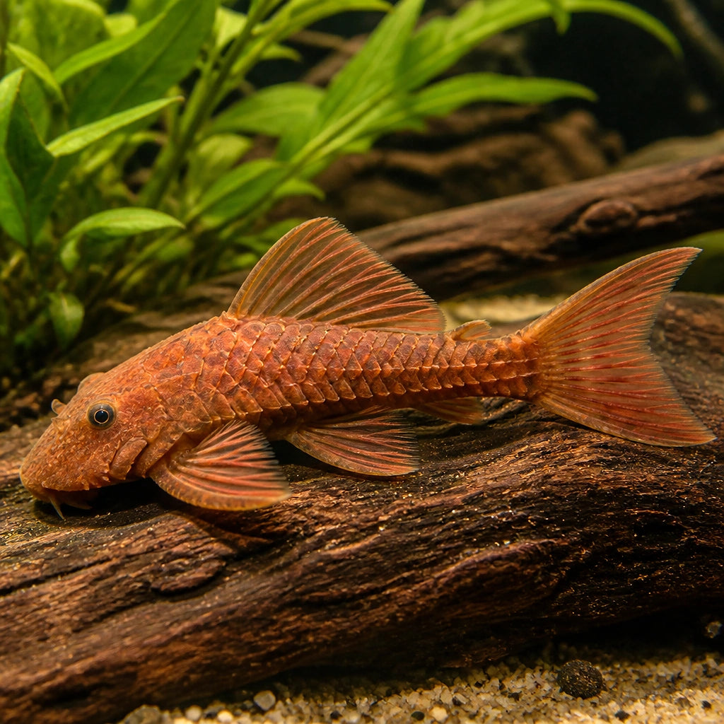 Loricaria red spec. — tropical fish for sale UK — AI natural aquarium view