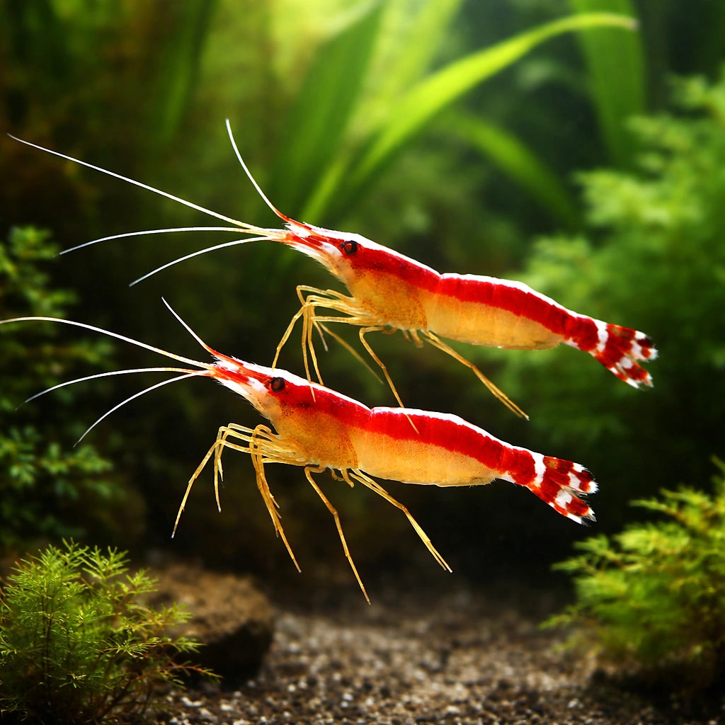 Cleaner Shrimp Lysmata amboinensis 3 — tropical fish for sale UK — AI pair planted view