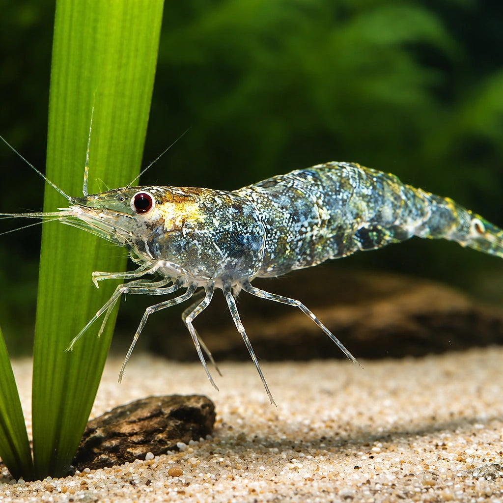 Macrobranchium banjarae — tropical fish for sale UK — AI scale plant view