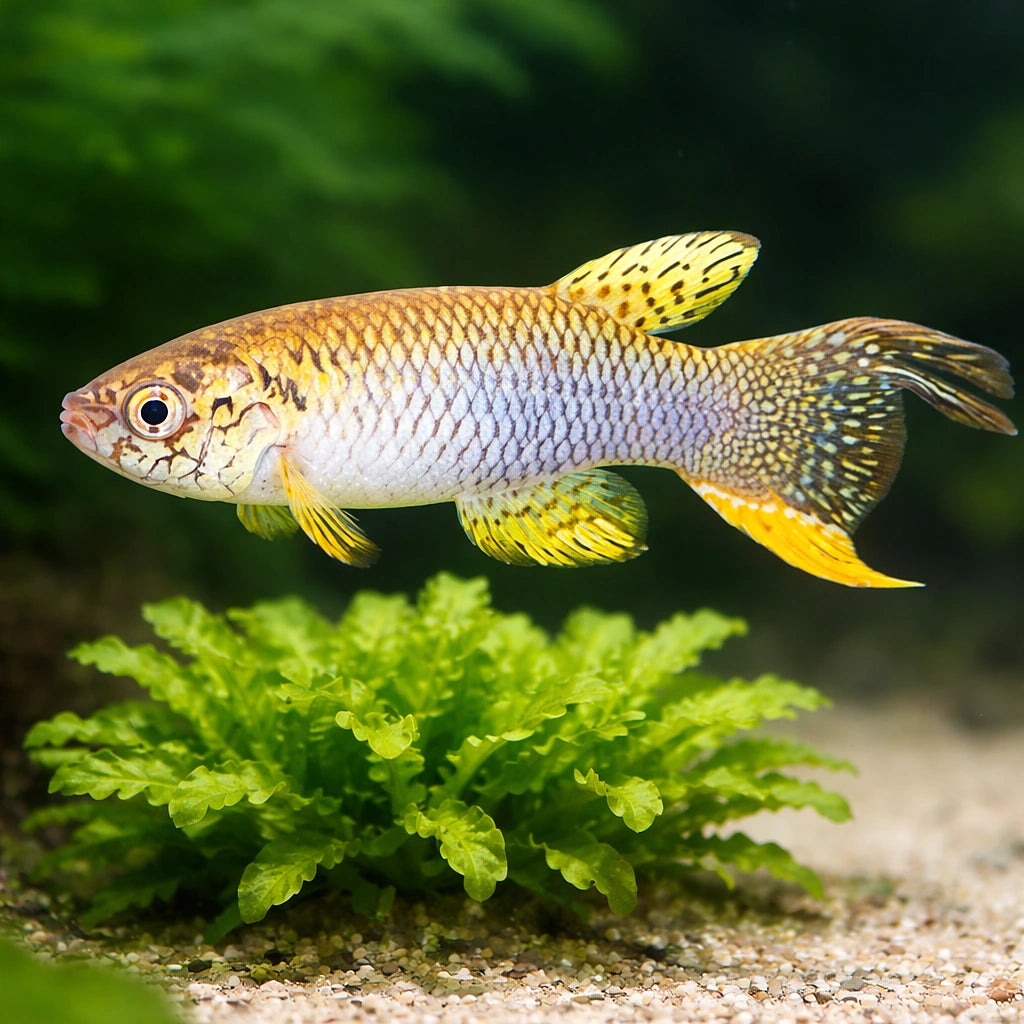 Magdalena Spot-Finned Killie — tropical fish for sale UK — AI scale plant view