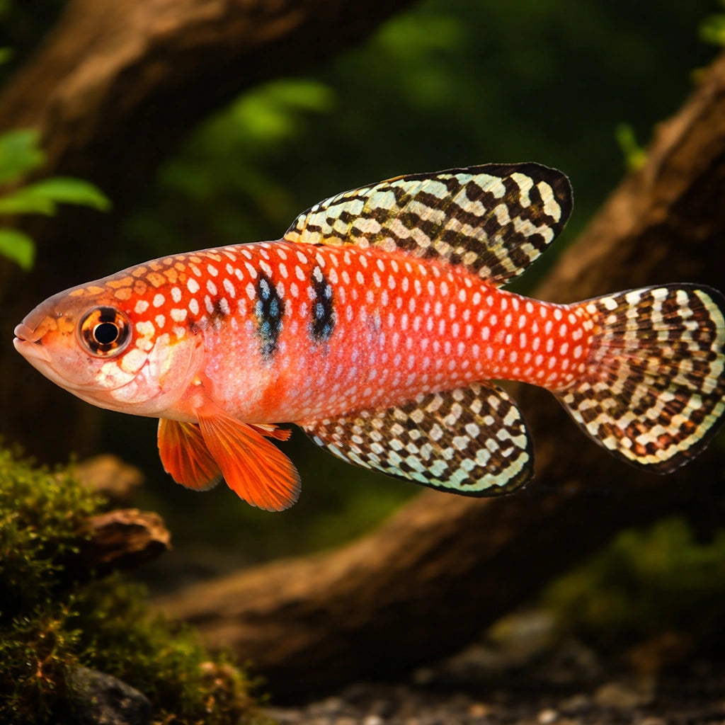 Magnificius Pearl Fish — tropical fish for sale UK — AI hero driftwood view