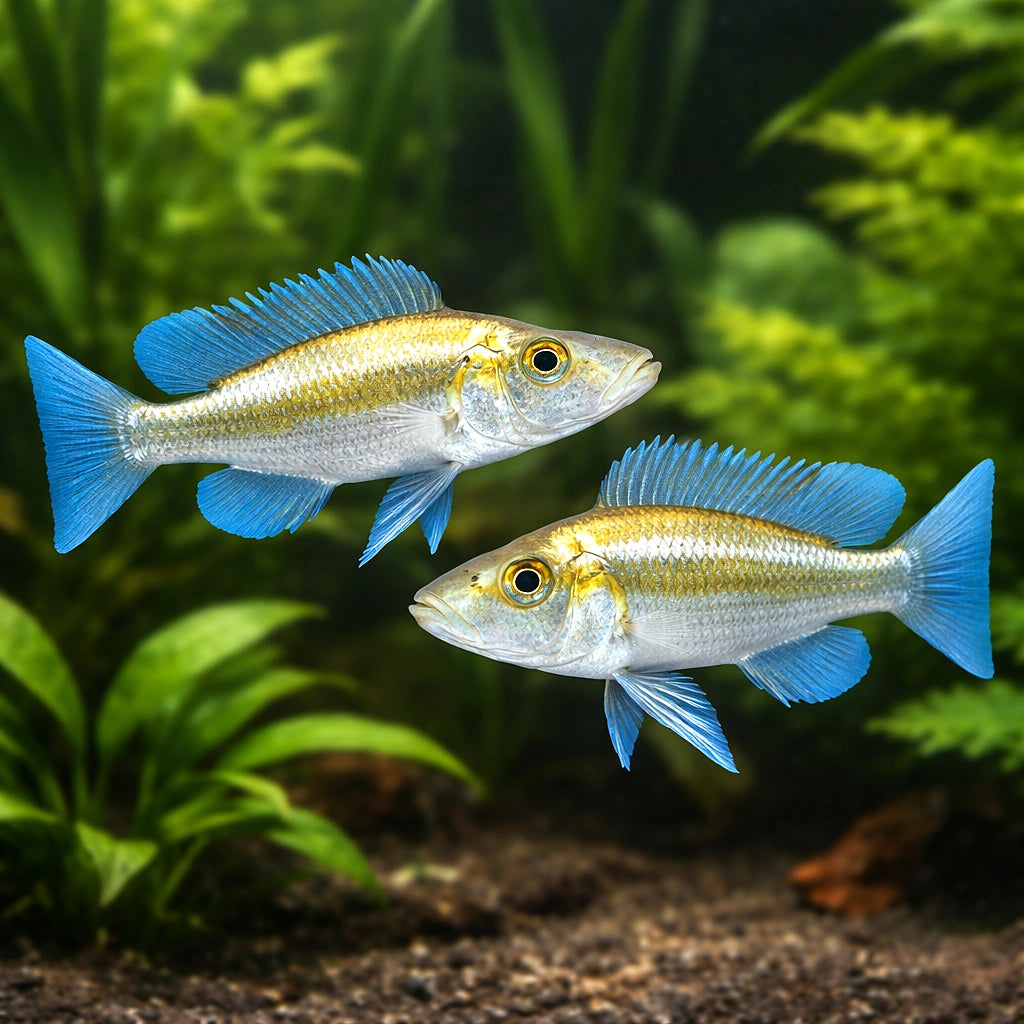 Malawi Eye-Biter — tropical fish for sale UK — AI pair planted view