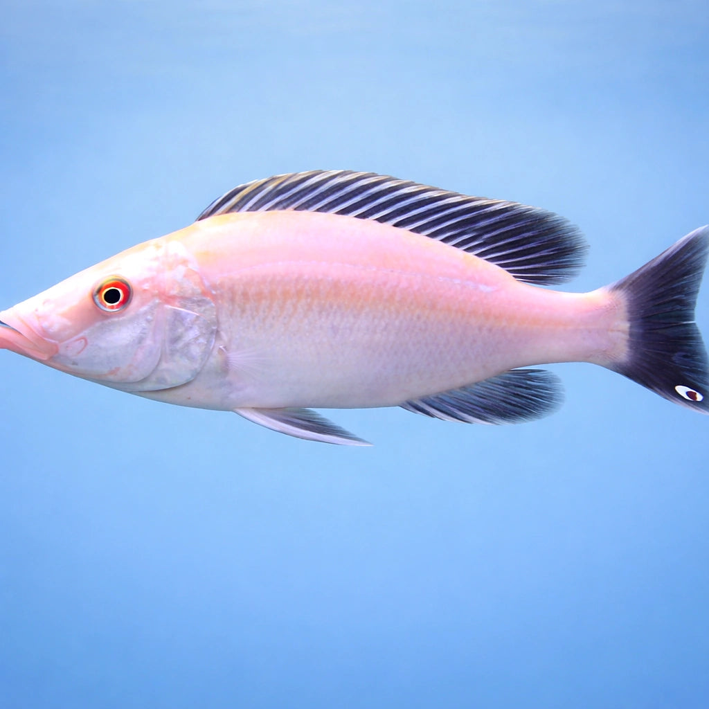Malawi Eye-Biter gold — tropical fish for sale UK — AI side clean view