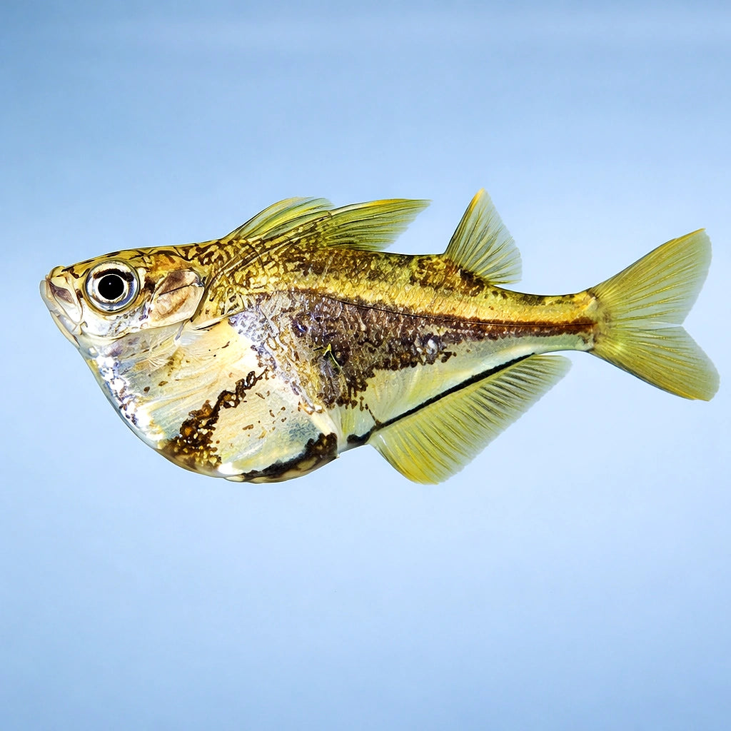 Marbled hatchefish — tropical fish for sale UK — AI side clean view