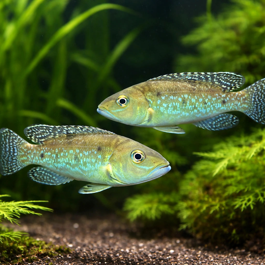 Marbled Lamprologus — tropical fish for sale UK — AI pair planted view