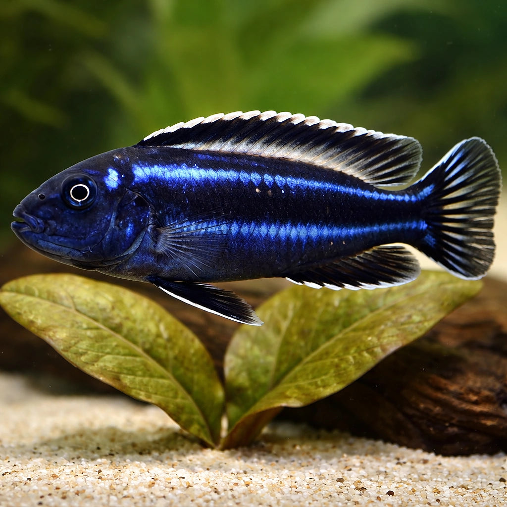 Melanochromis cyaneorhabdos 3 - — tropical fish for sale UK — AI scale plant view