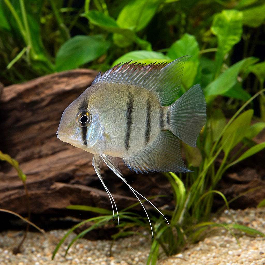 Mesonauta insignis 4–5 cm | Flag Cichlid — AI natural aquarium view