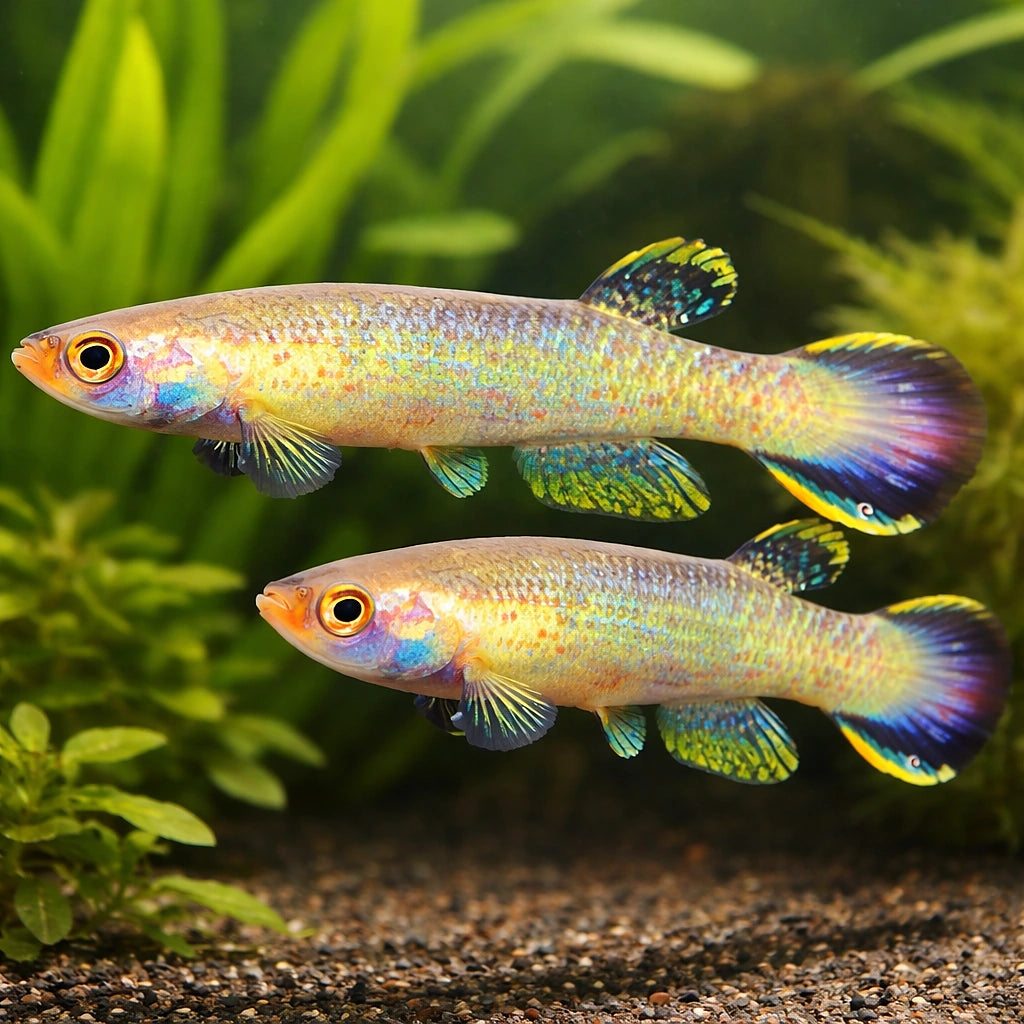 Mexico Rivulus — tropical fish for sale UK — AI pair planted view