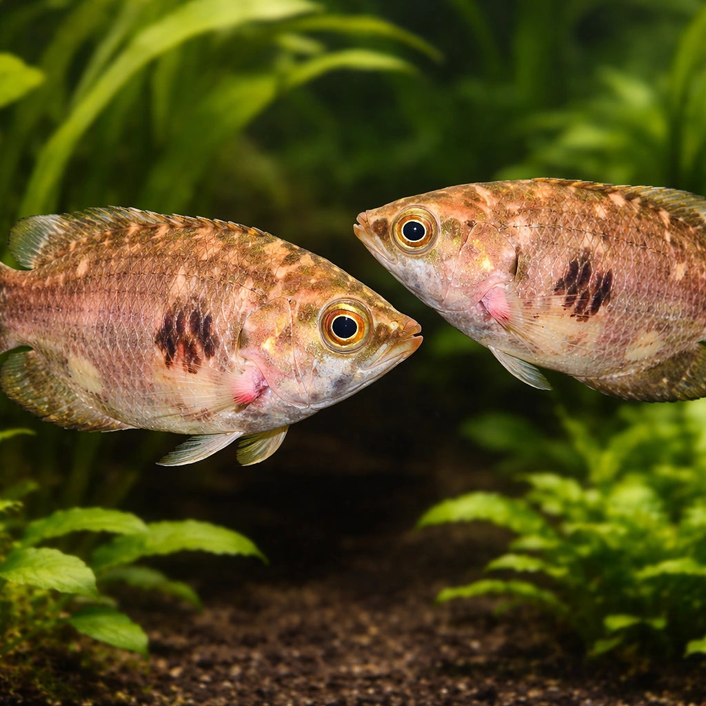 Mottled Ctenopoma, Sharp-No — tropical fish for sale UK — AI pair planted view