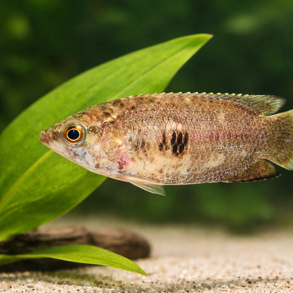 Mottled Ctenopoma, Sharp-No — tropical fish for sale UK — AI scale plant view