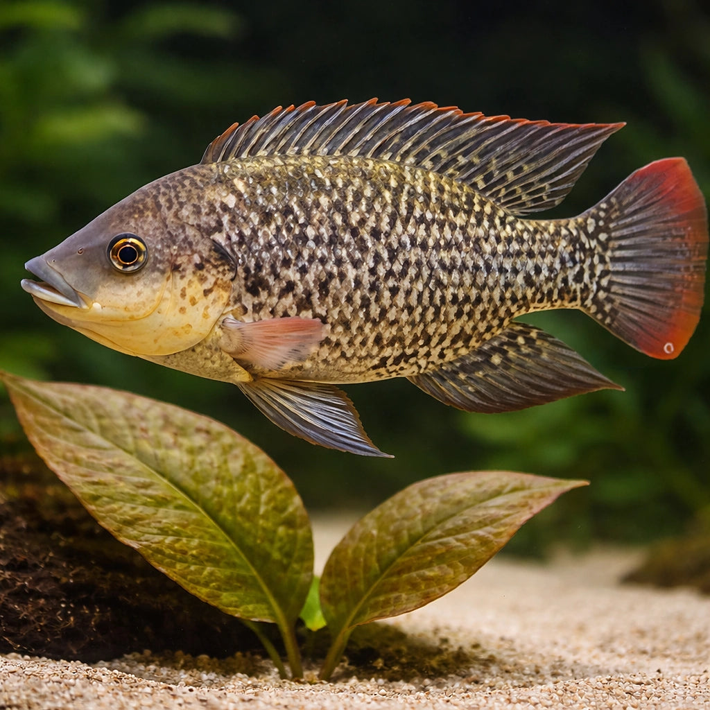 Mozambique Tilapia, Mozambi — tropical fish for sale UK — AI scale plant view