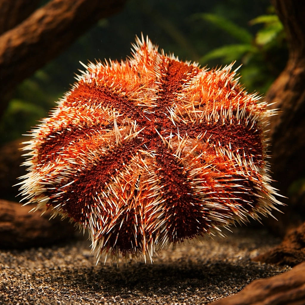 Multicolor Sea Urchin — tropical fish for sale UK — AI hero driftwood view
