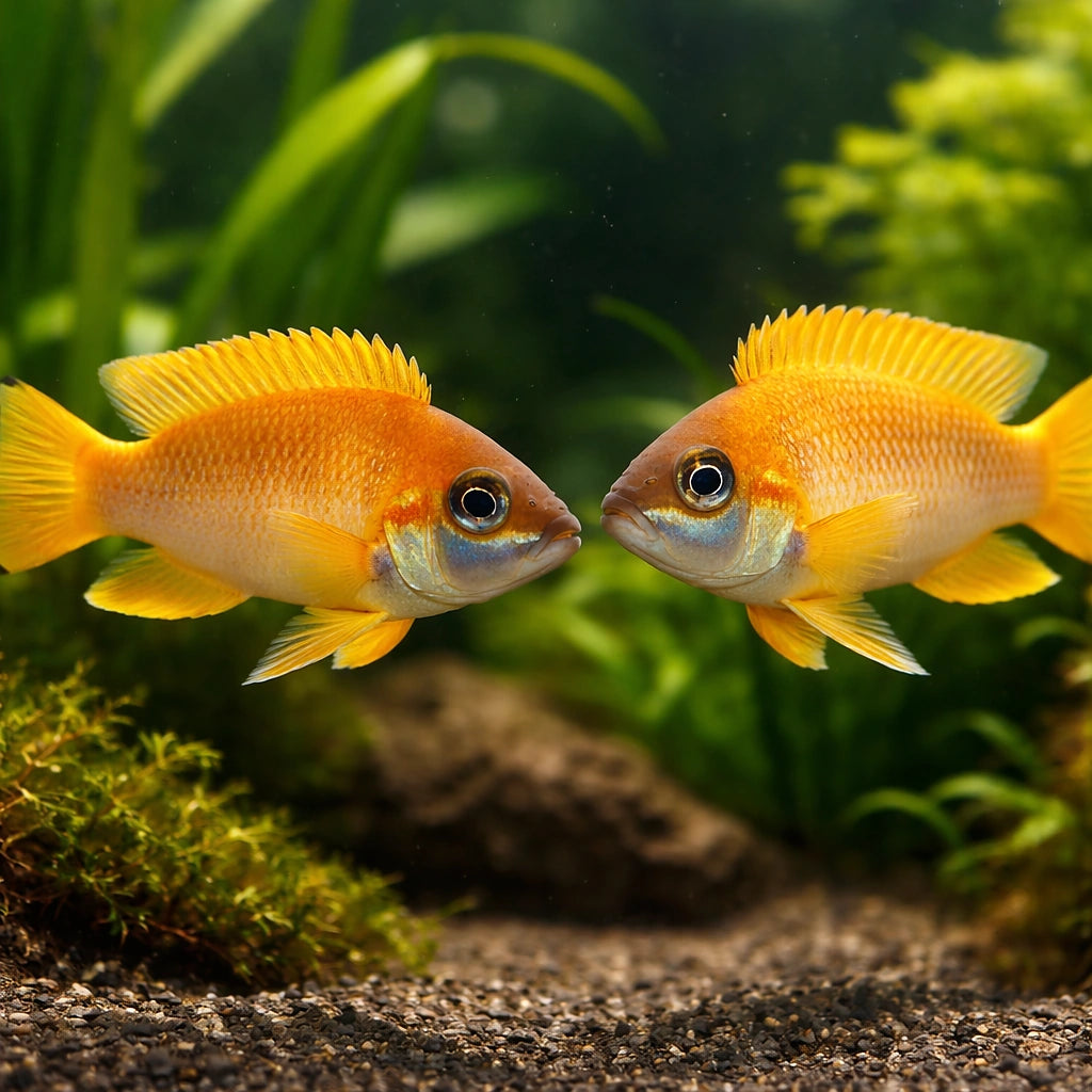 Mustax gold — tropical fish for sale UK — AI pair planted view