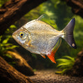 Myleus rubripinnis XXL — tropical fish for sale UK — AI hero driftwood view