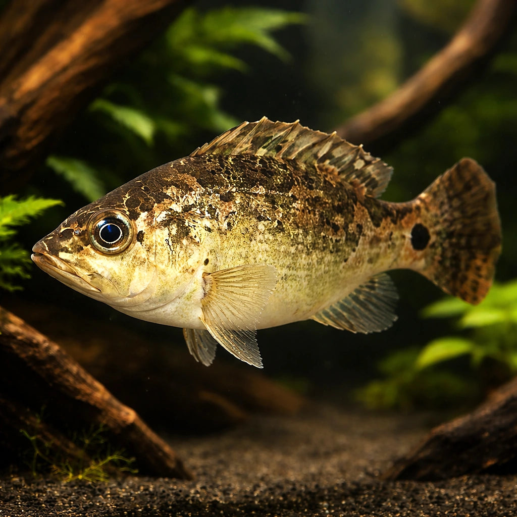 Nandus nandus 5 - — tropical fish for sale UK — AI hero driftwood view