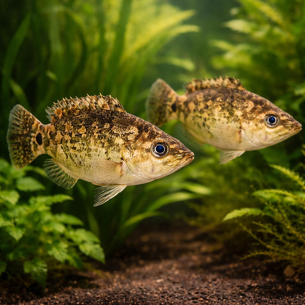 Nandus nandus 5 - — tropical fish for sale UK — AI pair planted view