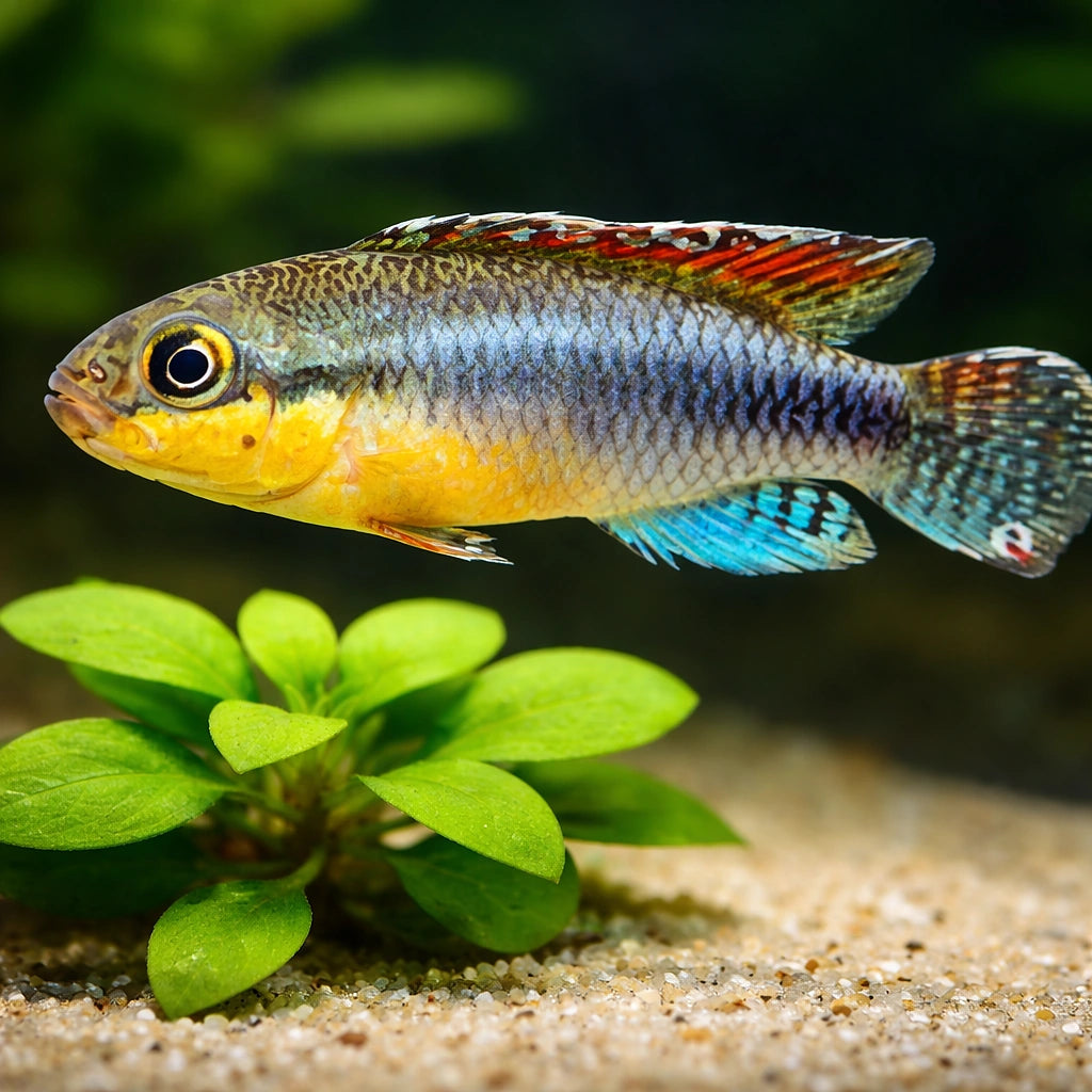 Nanochromis dimidiatus 3 - — tropical fish for sale UK — AI scale plant view
