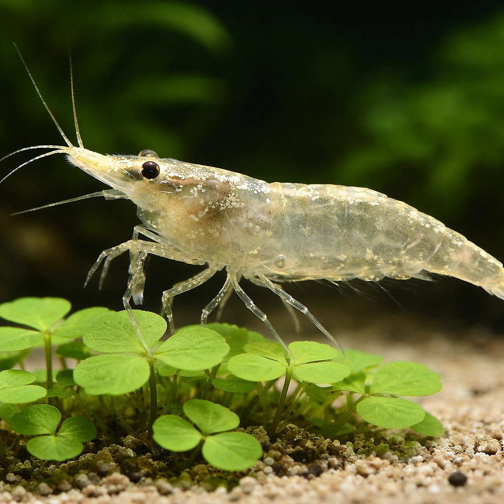 Neocaridina palmata green — tropical fish for sale UK — AI scale plant view