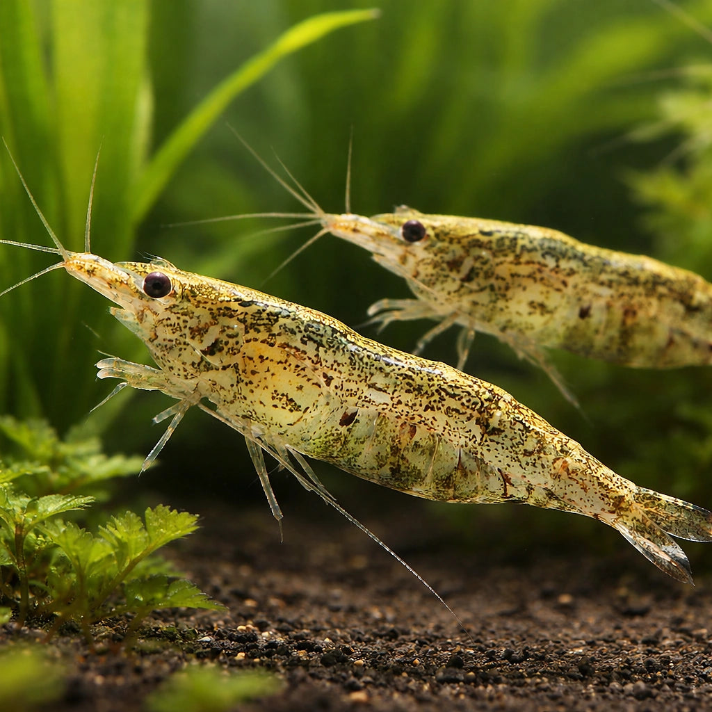 Neocaridina sp. black algae 1 - 1, — tropical fish for sale UK — AI pair planted view