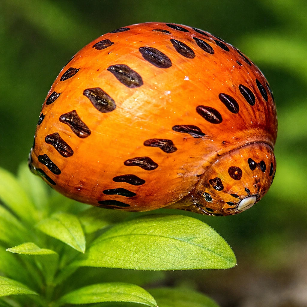Neritina sp. spotted 0,5 - — tropical fish for sale UK — AI scale plant view
