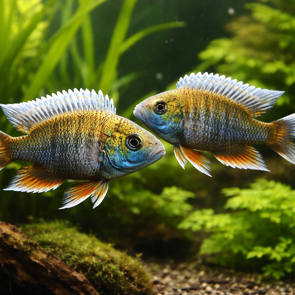 New Blue Orchid — tropical fish for sale UK — AI pair planted view