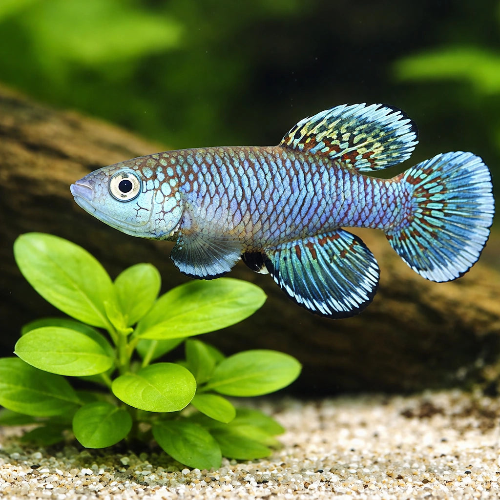 Nothobranchius eggersi blue 2,5 - 3, — tropical fish for sale UK — AI scale plant view